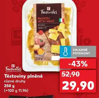 Kaufland Těstoviny plněné nabídka