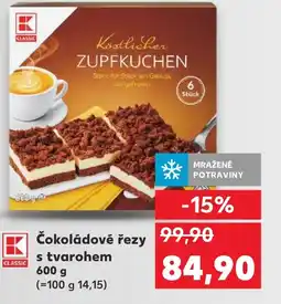 Kaufland Čokoládové řezy s tvarohem nabídka