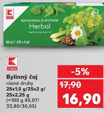 Kaufland Bylinný čaj nabídka