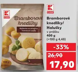 Kaufland Bramborové knedlíky/ Halušky nabídka