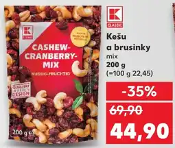 Kaufland Kešu a brusinky mix nabídka