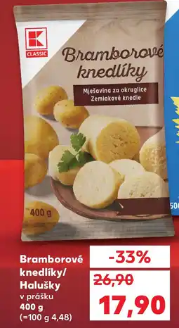 Kaufland Bramborové knedlíky/ Halušky v prášku nabídka