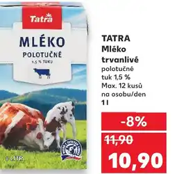Kaufland TATRA Mléko trvanlivé polotučné nabídka