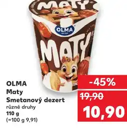 Kaufland OLMA Maty Smetanový dezert nabídka