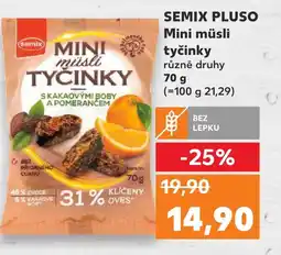 Kaufland SEMIX PLUSO Mini müsli tyčinky nabídka