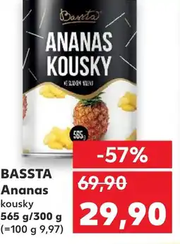 Kaufland BASSTA Ananas kousky nabídka