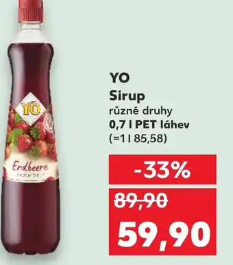 Kaufland YO Sirup nabídka