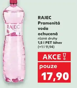 Kaufland RAJEC Pramenitá voda ochucená nabídka