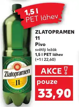 Kaufland ZLATOPRAMEN 11 Pivo světlý ležák nabídka