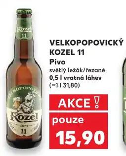 Kaufland VELKOPOPOVICKÝ KOZEL 11 Pivo světlý ležák/řezané nabídka