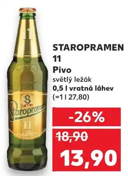 Kaufland STAROPRAMEN 11 Pivo světlý ležák nabídka