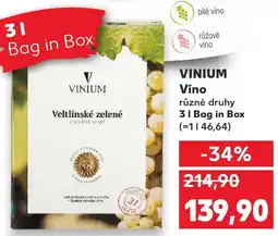 Kaufland VINIUM Víno nabídka