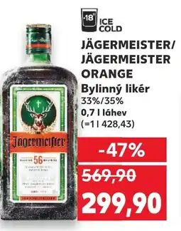 Kaufland JÄGERMEISTER/ JÄGERMEISTER ORANGE Bylinný likér nabídka