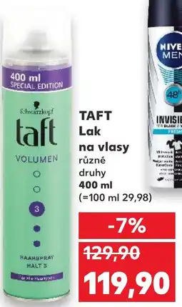 Kaufland TAFT Lak na vlasy nabídka