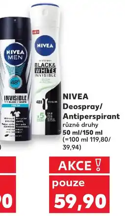 Kaufland NIVEA Deospray/ Antiperspirant nabídka