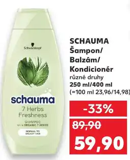 Kaufland SCHAUMA Šampon/ Balzám/ Kondicionér nabídka