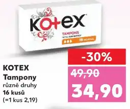 Kaufland KOTEX Tampony nabídka