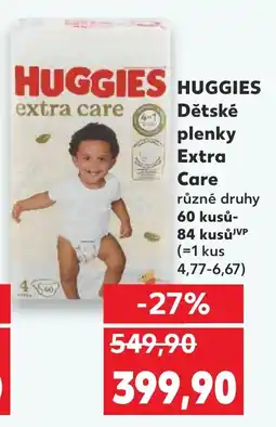 Kaufland HUGGIES Dětské plenky Extra Care nabídka