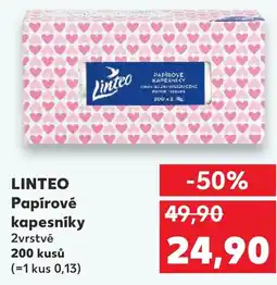 Kaufland LINTEO Papírové kapesníky nabídka
