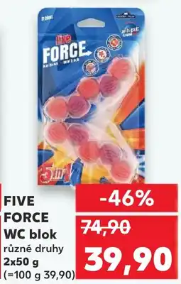 Kaufland FIVE FORCE WC blok nabídka