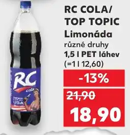 Kaufland RC COLA/ TOP TOPIC Limonáda nabídka