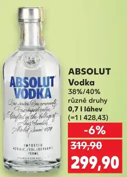 Kaufland ABSOLUT Vodka nabídka