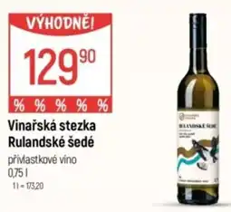 Globus Vinařská stezka Rulandské šedé přívlastkové víno nabídka