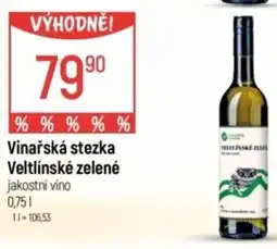 Globus Vinařská stezka Veltlínské zelené jakostni vino nabídka