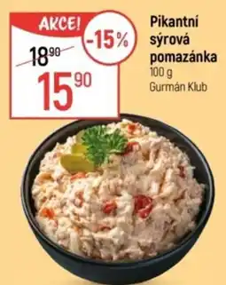 Globus Pikantní sýrová pomazánka Gurmán Klub nabídka