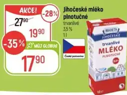 Globus Jihočeské mléko plnotučné trvanlivé 3,5% nabídka