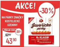 Globus NA PÁRKY ZNAČKY KOSTELECKÉ UZENINY nabídka