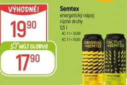 Globus Semtex energetický nápoj nabídka