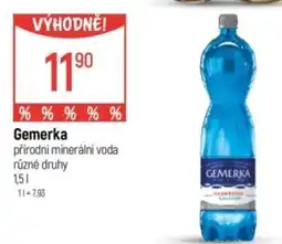 Globus Gemerka přírodní minerální voda nabídka