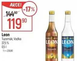 Globus Leon Tuzemȧk, Vodka 37,5% nabídka