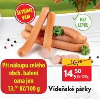 MP Krásno Vídeňské párky nabídka