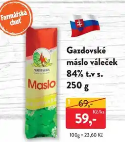 MP Krásno Gazdovské máslo váleček 84% t.v s. nabídka