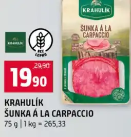 Terno Krahulík šunka á la carpaccio nabídka