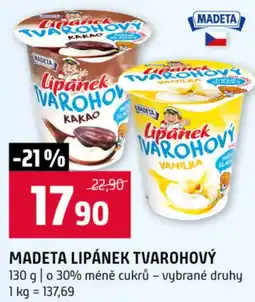 Terno Madeta lipánek tvarohový nabídka