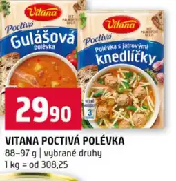 Terno Vitana poctivá polévka nabídka