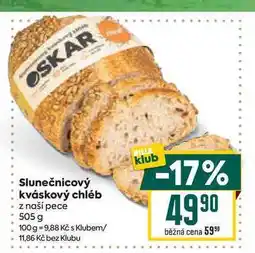 Billa Slunečnicový kváskový chléb z naší pece nabídka