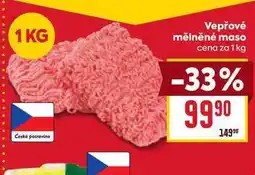 Billa Vepřové mělněné maso cena za nabídka