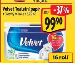 Albert Velvet Toaletní papír 3vrstvý 16 ks nabídka