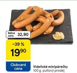 Tesco Vídeňské minipárečky nabídka