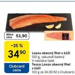 Tesco Losos obecný filet s kůží nabídka