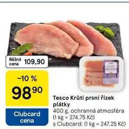 Tesco Tesco Krůtí prsní řízek plátky nabídka