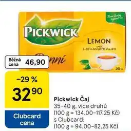 Tesco Pickwick Čaj, 35-40 g, více druhů nabídka