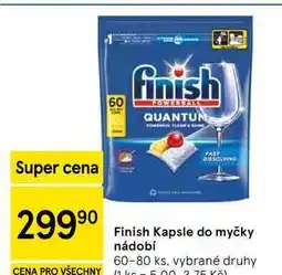 Tesco Finish Kapsle do myčky nádobí, 60-80 ks nabídka