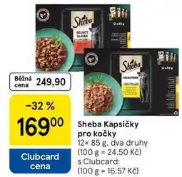 Tesco Sheba Kapsičky pro kočky, 12× nabídka
