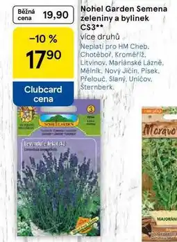 Tesco Nohel Garden Semena zeleniny a bylinek CS3, více druhů nabídka