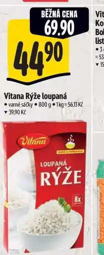 Albert Vitana Rýže loupaná varné sáčky nabídka